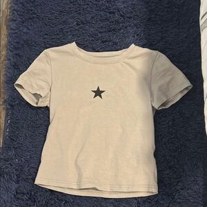 Kids Cream Star T-Shirt